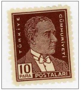 Turkey 1950 - Scott 1015 MH - 10 pa, Ataturk type of 1931 