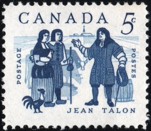 Canada SC#398 5¢ Jean Talon, Count d'Orsainville Commemoration (1962) MNH