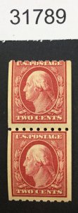 US STAMPS #391  MINT OG NH PAIR  $250 LOT #31789