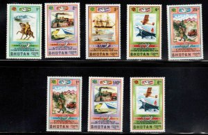 Bhutan  Scott 164-168, C27-C29  MNH** UPU stamp set