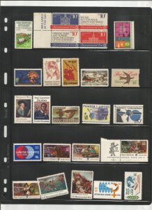 US COLLECTION ON STOCK SHEET, ALL MINT, MOSTLY MNH