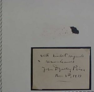 US AUTOGRAPH  1933 JOHN D. PRINCE