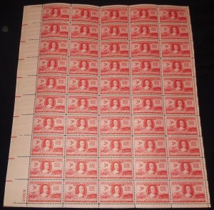 MALACK 971 3c Volunteer Fireman, Full Sheet, F/VF OG..MORE.. sheet971