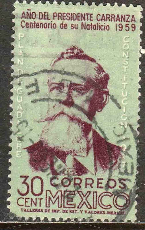 MEXICO 907, 30¢ Centenary Birth of Pres Carranza. Used VF. (279)