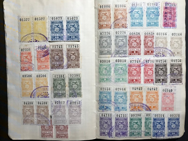 Argentina Revenue Stamps Mint/Used 1884-1912 (1100 Stamps)