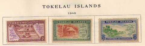 Tokelau Islands Sc 1-3 (1948) MH Set of (3ea) Very Fine