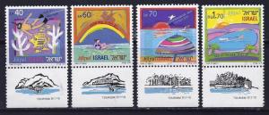 VISIT ISRAEL 4 STAMPS 1989 TOURISM RED SEA FISH DEAD SEA OF GALILEE MNH VF