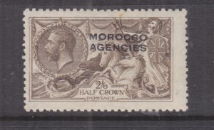 MOROCCO AGENCIES,  1914 KGV Seahorse, 2s.6 Sepia Brown, mnh. 