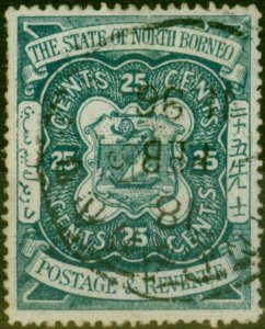 North Borneo 1894 25c Indigo SG81 Fine Used-Variant 2