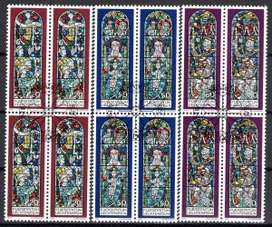 Liechtenstein Scott # 657 - 659, used, first day cancellation, b/4 each