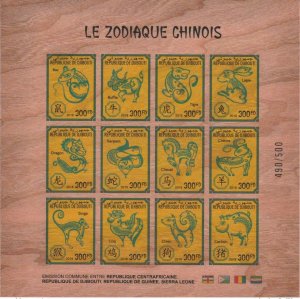 2018 IMPERF Djibouti Chinese Wood Zodiac Joint Issue Common Issue-