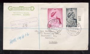 Solomon Islands #82 - #83 Very Fine Used On Advertising Cover To Montreal QC