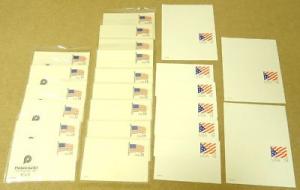 Mint 14c 19c USA Flag Stamp Postcards 23qty