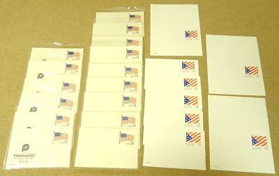 Mint 14c 19c USA Flag Stamp Postcards 23qty