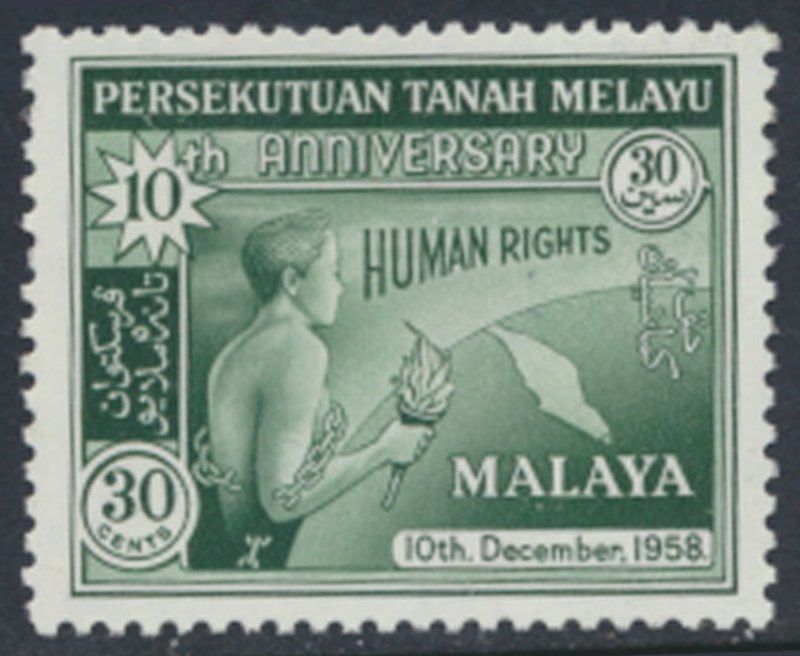 Malaya Persekutuan Tanah Melayu SC# 90  Human Rights MNH see details & scans