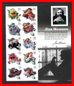 U.S. 2005 #3944, Jim Henson pane of 10 - below face