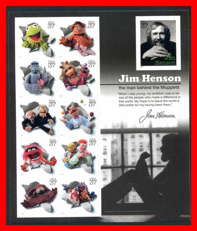 U.S. 2005 #3944, Jim Henson pane of 10 - below face