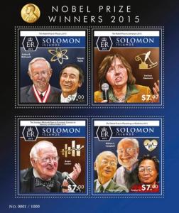 SOLOMON ISLANDS 2015 SHEET NOBEL PRIZE WINNERS slm15512a