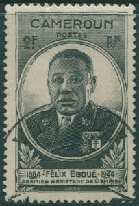 Cameroun 1945 SG223 2f black Felix Eboue FU