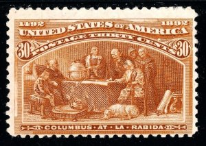 USAstamps Unused FVF US 1893 Columbian Expo Scott 239 OG MHR SCV $225