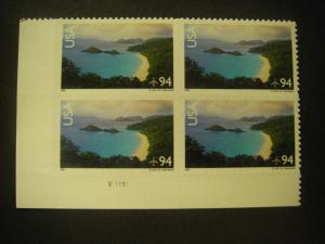 Scott C145, 94c Trunk Bay, PB4 #V11111 LL, MNH Airmail Beauty, Scenic Landscapes