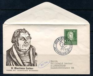 Germany 1952 Fist Day Cover Special Cancel D.Martinus Luther 7363