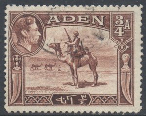 Aden Scott 17 - SG17, 1939 George VI 3/4a used