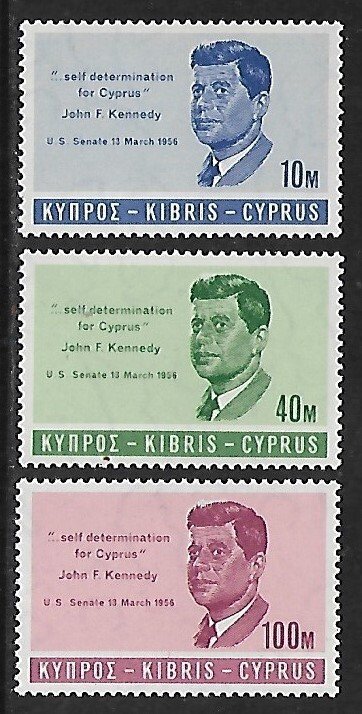 Cyprus # 251-253 - J.F. Kennedy - set - MNH.....{ZW6}