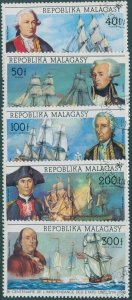 Malagasy 1975 SG305-309 American Revolution set FU