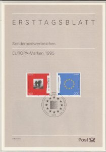 1995 Germany - FD Card (ETB) Sc 1894-1895 - Europa - End of WWII