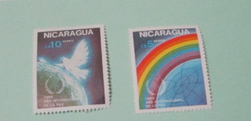 Nicaragua - 134-35, MNH Set. International Peace Year. SCV - $0.50