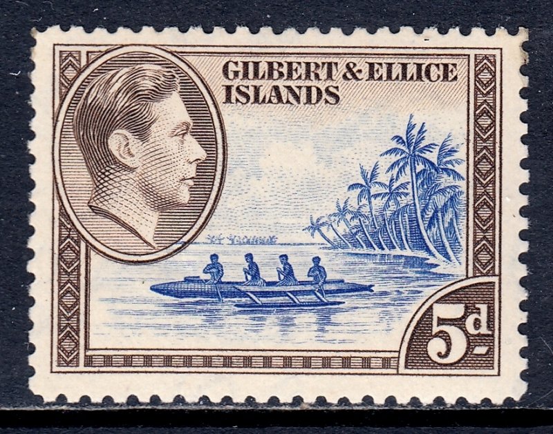 Gilbert and Ellice Islands - Scott #46 - MNH - Gum toning, soiling UR - SCV $6