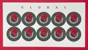 Scott 4936 SILVER BELLS Global Forever Pane of  10 Stamps MNH 2014