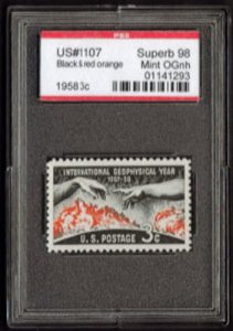 MALACK 1107 SUPERB OG NH, w/PSE (GRADED 98, ENCAPSUL..MORE.. n8318