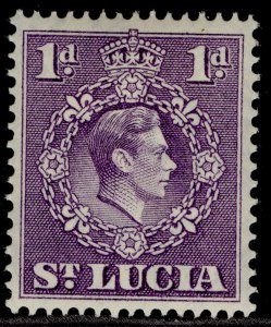 ST. LUCIA GVI SG129, 1d violet, M MINT.