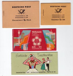 GERMANY DDR DEMOCRATIC REPUBLIC NICE LOT WITH BOOKLETS ALL PERFECT MNH