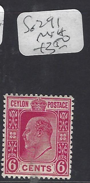 CEYLON (P0212B)  KE 6C  SG 291  MNH