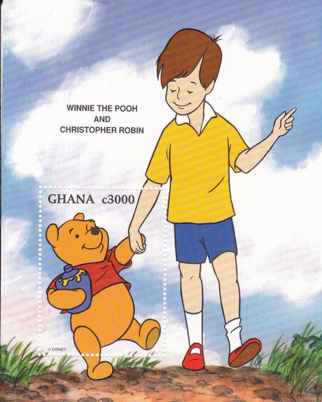 Ghana, Winnie the Pooh Souvenir Sheet Mint Never Hinged