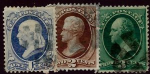 U.S. SC#145-147 Used F-VF SCV$65.00...Worth a close look!!