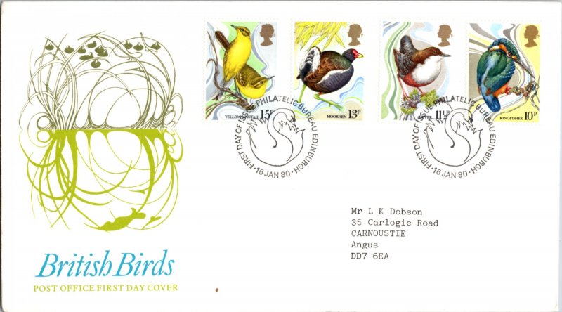Great Britain, Worldwide First Day Cover, Birds