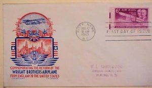 UNITED STATES FDC  STAEHLE  1949 WRIGHTS