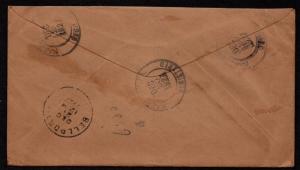 $ 1927 Narberth PA fancy star cancels, Registered cover