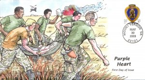 #3784 Purple Heart Collins FDC