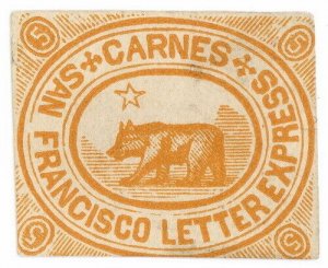 (I.B) US Local Post : Carnes City Letter Express 5c (San Francisco)