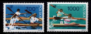 Poland Scott 2980-2981 MNH** Kayaking  stamp set