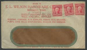 TEXAS JEFFERSON COUNTY (1907 Beaumont) (Advertisement + Flag Cancel) (253)
