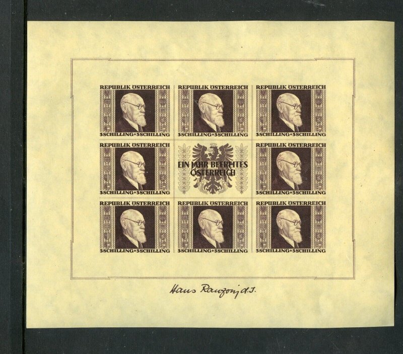 AUSTRIA RENNER SHEETS  SCOTT #B185/88  PRISTINE MINT NEVER HINGED