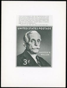 USA #1072 Andrew W. Mellon A519 Photo Essay BW 3x4 Publicity Card
