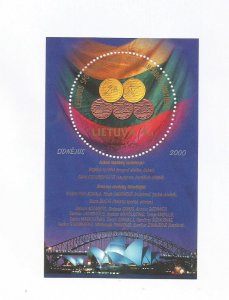 LITHUANIA - 2000 - Successes at Sydney Olympics - Perf Souv Sheet - M L H