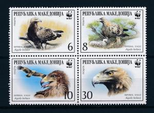 [53664] Macedonia 2001 Birds Vögel Oiseaux Birds of Prey Eagle WWF MNH